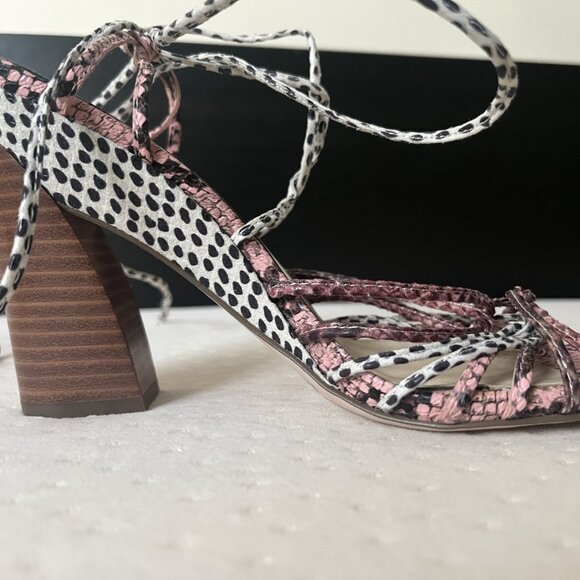 Jessica Simpson Pink and Black Python Heels - Picture 2 of 7